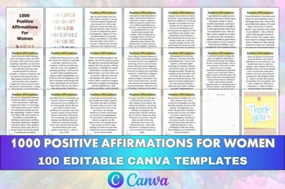 1000 Positive Affirmations for Women KDP