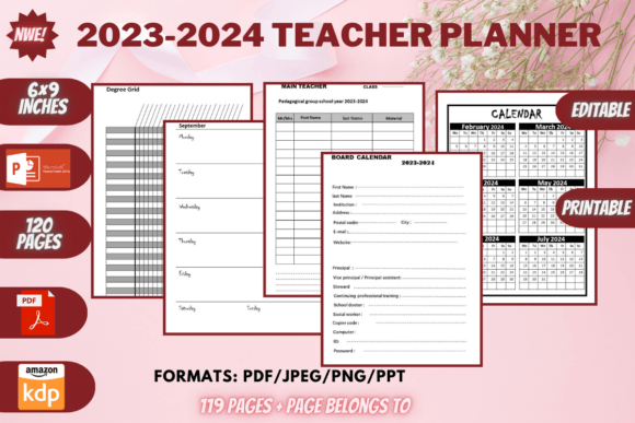2023-2024 Teacher Planner KDP Interior Explained
