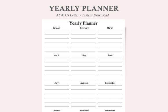 A Fresh Take on the Yearly Planner with a Year at a Glance