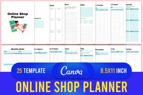 Online Shop Planner Canva Template