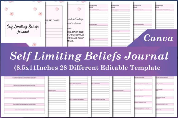 Transforming Mindset with a Self Limiting Beliefs Journal Canva Template